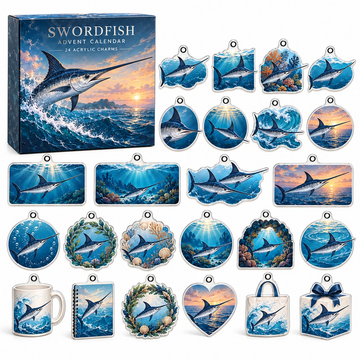 Swordfish Advent Calendar 2026 - 24-Day Countdown, Acrylic Charms Every Day Bring New Suprises