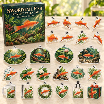 Swordtail Fish Advent Calendar - 24 Acrylic Charms