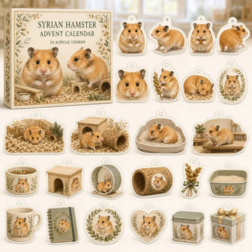 Syrian Hamster Advent Calendar 2026 - 24-Day Countdown, Acrylic Charms