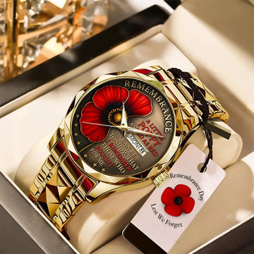 Poppy Remembrance Military Alloy Luxury Quartz Watch-PFZ10145