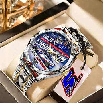 Kyle Larson 2025 NASCAR Cup Series Champion Alloy Luxury Quartz Watch-PFZ10078