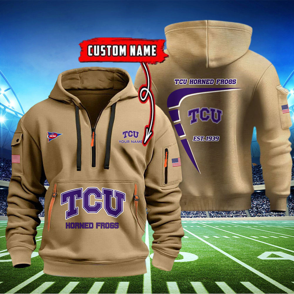 TCU Horned Frogs Quarter Zip Hoodie Style