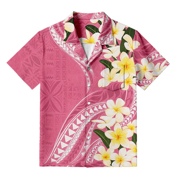 Personality fashionAloha Pink Flowers Hawaiian Shirt