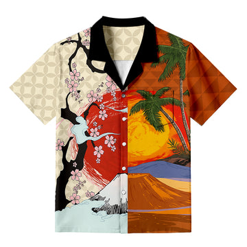 Personality fashionMauna Kea and Fuji Mountains Hawaiian Shirt