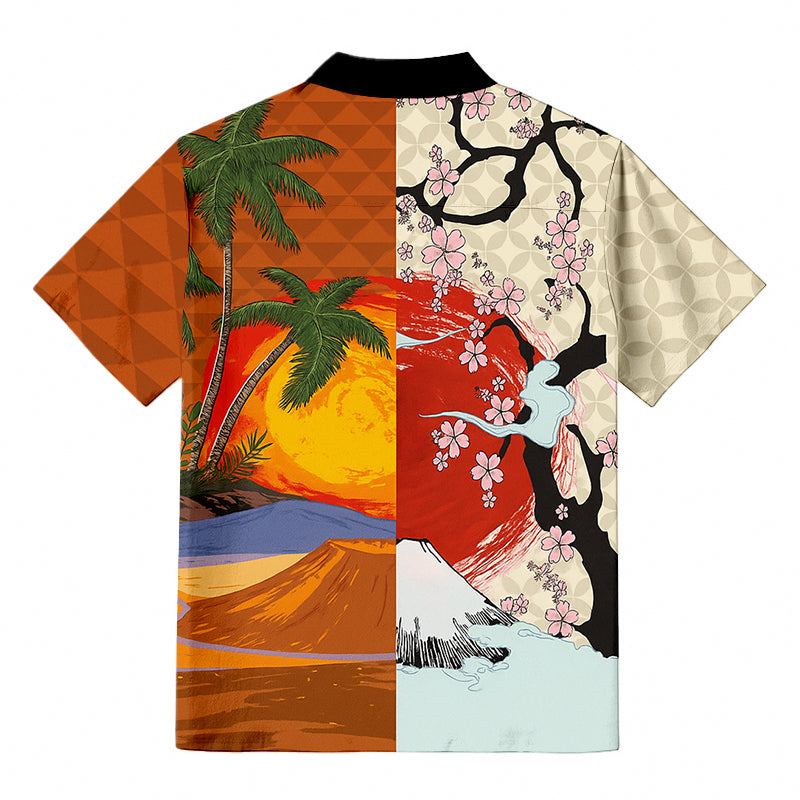 Mauna Kea and Fuji Mountains Hawaiian Shirt