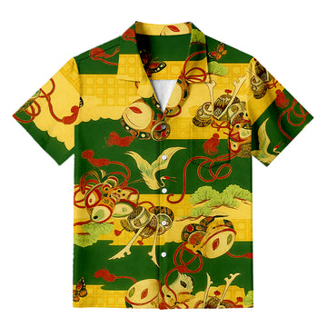 Personality fashionJapanese Vinatge Pattern Hawaiian Shirt