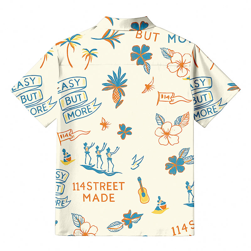 Japanese Blue Flower Hawaiian Shirt