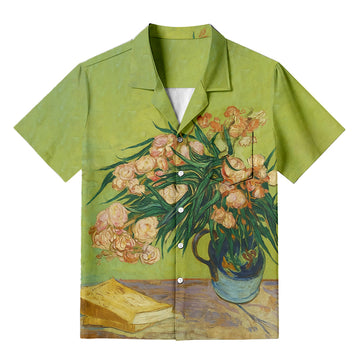 Personality fashionArt Print Oleanders Cabana Hawaiian Shirt