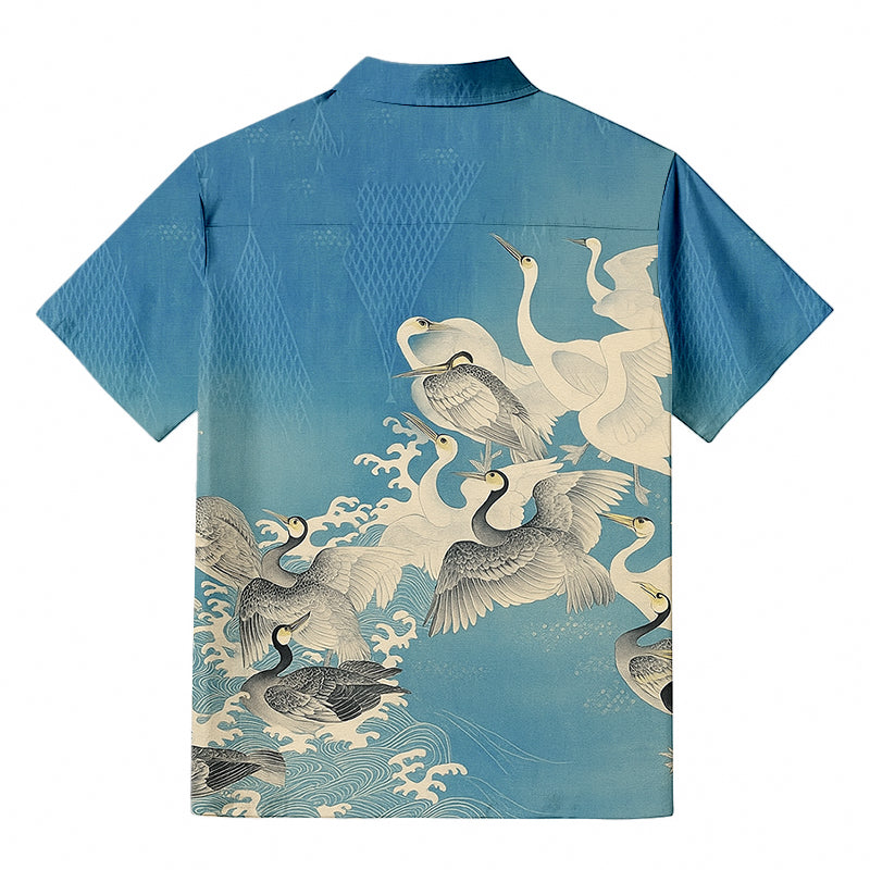 Japanese Vintage Kimono Aloha Hawaiian Shirt
