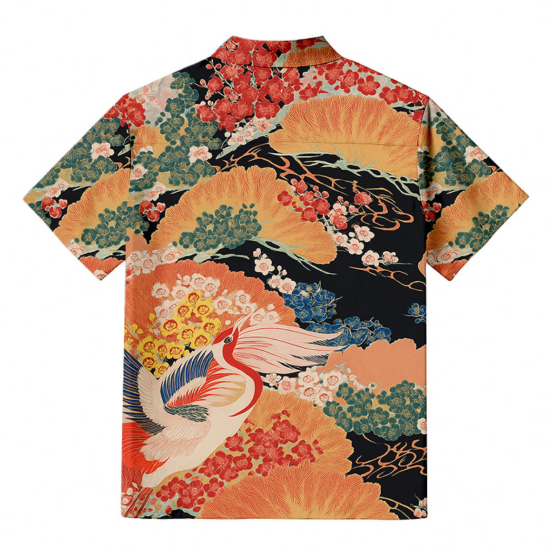 Japanese Crane Flower Hawaiian Shirt