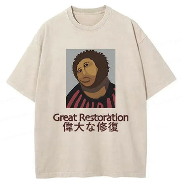 Personality fashion Great Restoration Washed T-Shirt