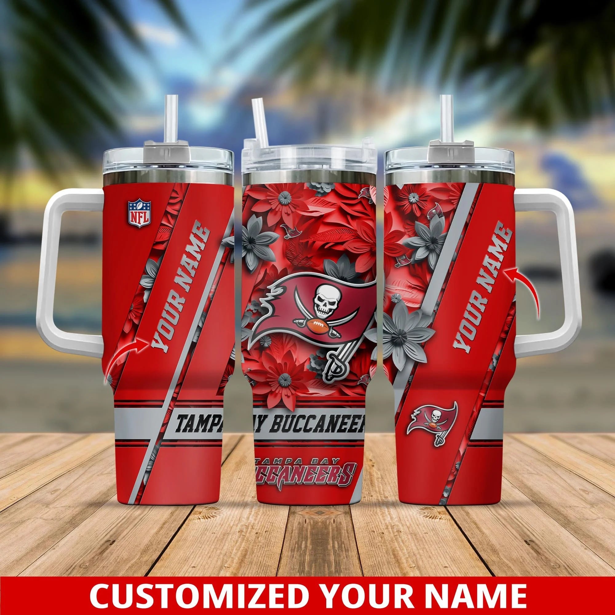 Tampa Bay Buccaneers Pesonalized Tumbler 40OZ