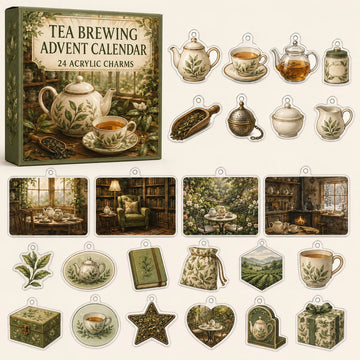 Tea Brewing Advent Calendar 2026 - 24-Day Countdown, Acrylic Charms