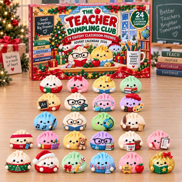 Teacher Dumpling Club Advent Calendar 2026 - 24-Day Countdown, Acrylic Charms