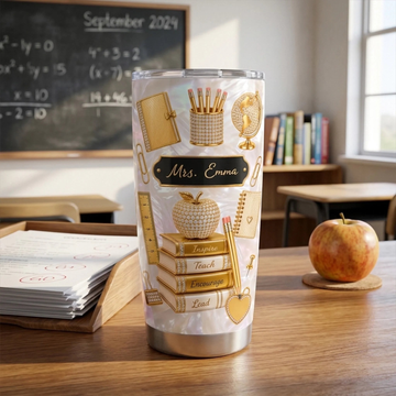Teachers Change Lives Personalized Tumbler Custom Name Educator Gift Back To School Gift