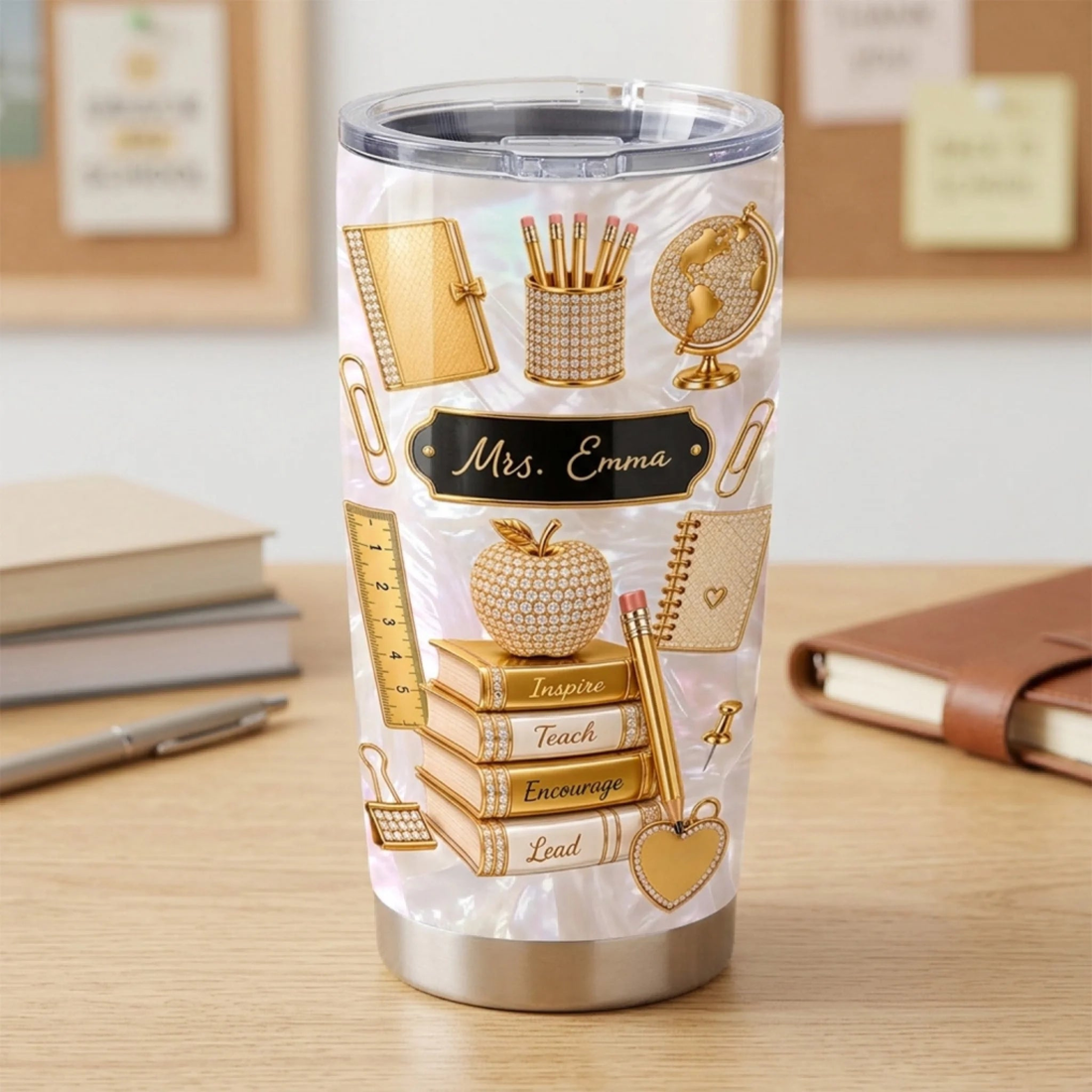 Teachers Change Lives Personalized Tumbler Custom Name Educator Gift Back To School Gift