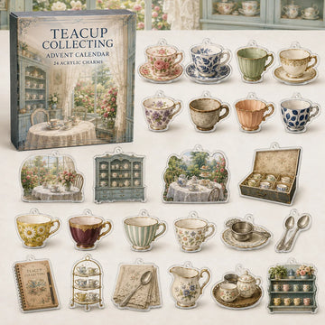 Teacup Collecting Advent Calendar 2026 - 24-Day Countdown, Acrylic Charms