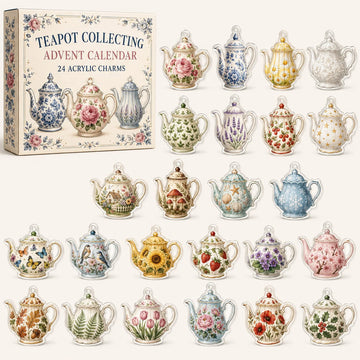 Teapot Collecting Advent Calendar 2026 - 24-Day Countdown, Acrylic Charms
