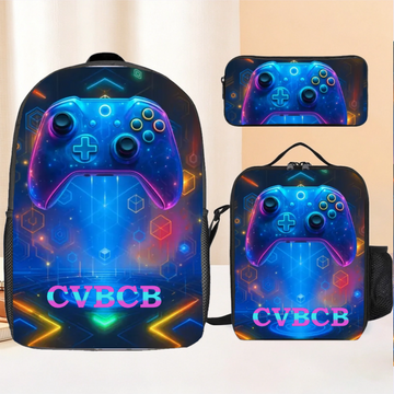 Technological Style Customized Backpack With Game Controller - Personalized Name
