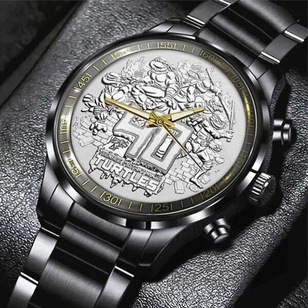 Teenage Mutant Ninja Turtles Black Stainless Steel Watch
