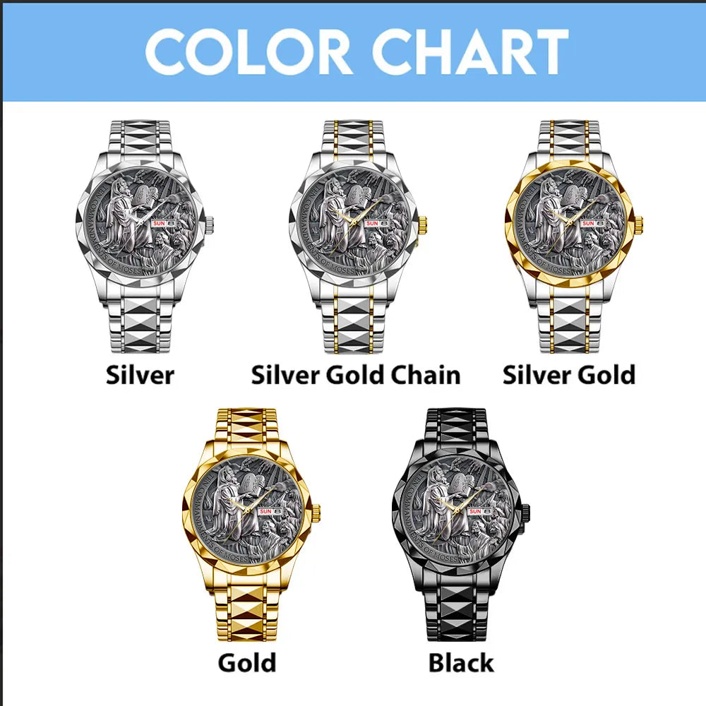 Ten Commandments of Moses Alloy Luxury Quartz Watch – TANTN 15097