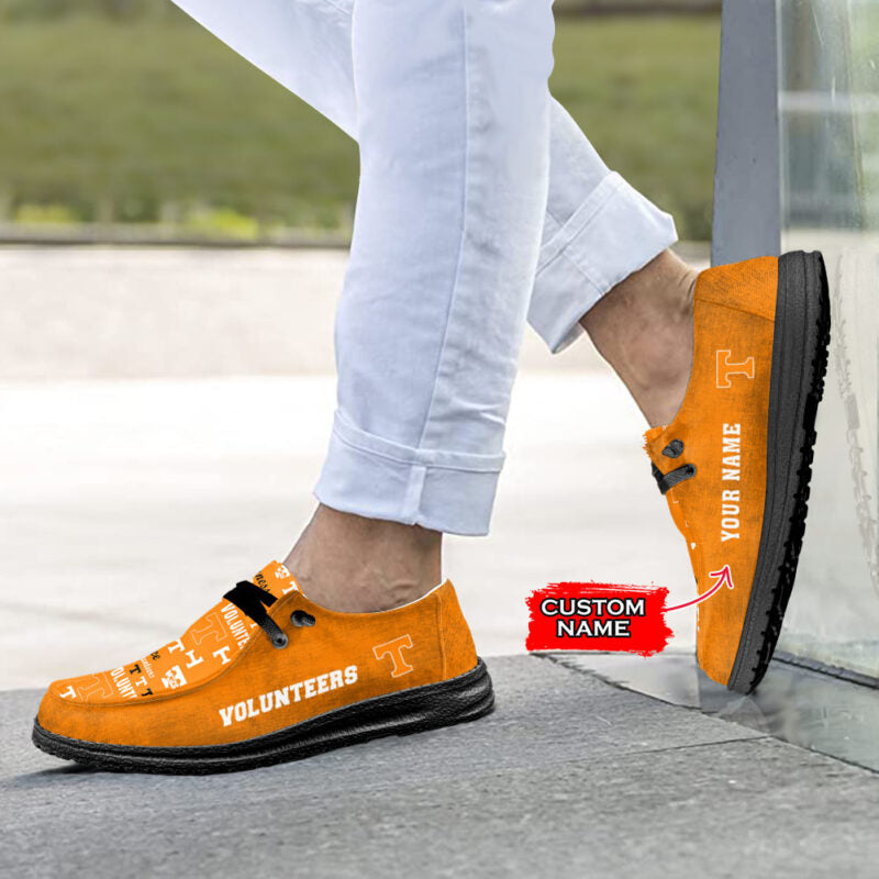 Tennessee Volunteers Hey Dude Shoes, NCAA Shoes -NCAA Pattern For All Teams Custom Name Shoes - Ingenious Gifts Your Whole Family