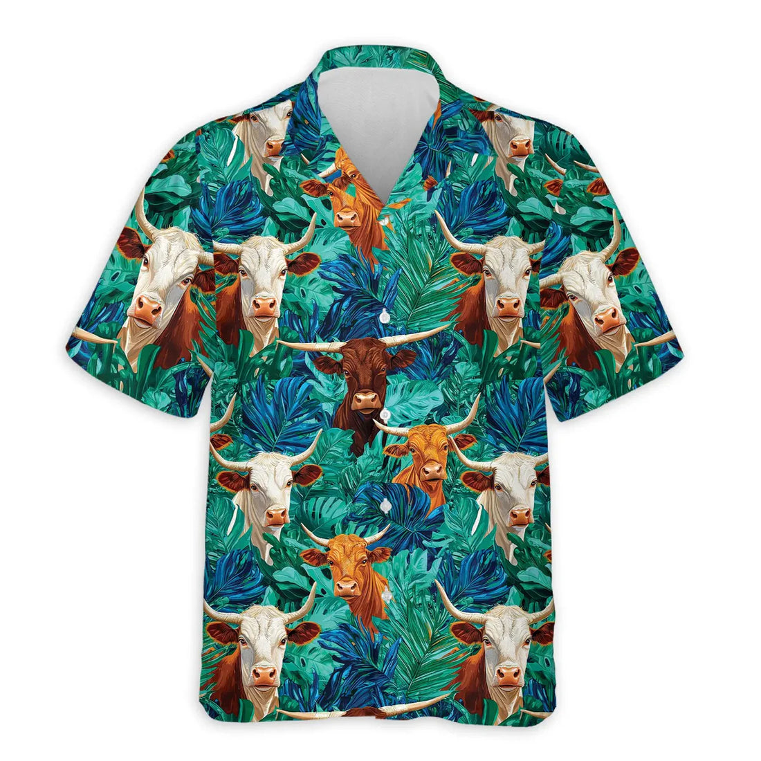 Vintage Painted Rooster Hawaiian Shirt for Men, 4th of July Patriotic Chicken Art Print, Americana Gift