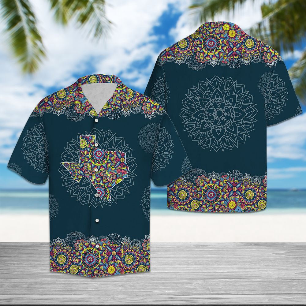 Texas Mandala T0207 Hawaii Shirt, Texas Hawaii Shirt, Texas Shirt