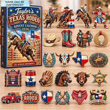 Texas Rodeo Pride advent calendar 2026 - 24-Day Countdown, Acrylic Charms