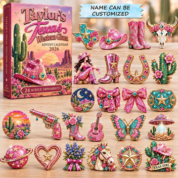 Texas Western Glam advent calendar 2026 - 24-Day Countdown, Acrylic Charms