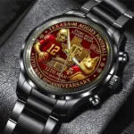 Texas A&M Aggies Football Black Stainless Steel Watch-PX1149