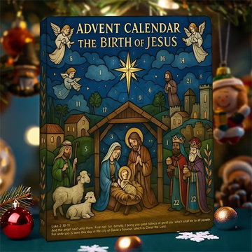 The Birth Of Jesus Advent Calendar 2025 24 Day Nativity Scene Figurines Vintage Christmas Ornament Countdown