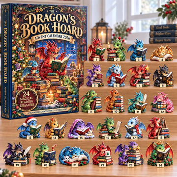 The Book Hoard Of Dragon advent calendar 2026 - 24-Day Countdown, Acrylic Charms