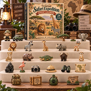 The Grand Safari Expedition Advent Calendar 2026 - 24-Day Countdown, Acrylic Charms