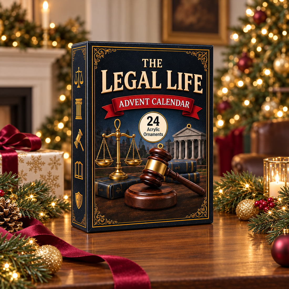 The Legal Life Advent Calendar 2026 24 Day Festive Countdown Acrylic Charms Blind Box Gift For Job Lovers