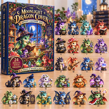 The Moonlight Dragon Coven advent calendar 2026 - 24-Day Countdown, Acrylic Charms