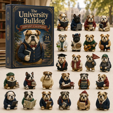 The University Bulldog Advent Calendar 2026 - 24-Day Countdown, Acrylic Charms Every Day Bring New Suprises