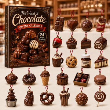 The World Of Chocolate Advent Calendar 2026 24 Day Festive Countdown Acrylic Charms Blind Box Gift For Dessert Lovers