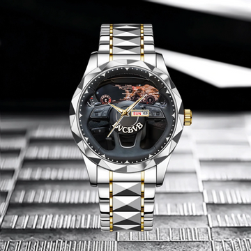 The Steering Wheel That Belongs to You - Personalized Name Watch