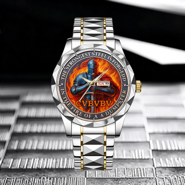 The Strongest Steel Is Forged - Personalized Watch With Name
