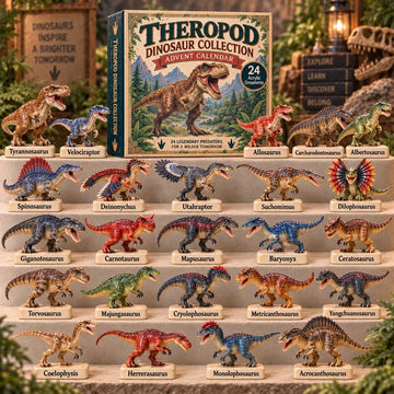 Theropod Dinosaur Collection Advent Calendar 2026 - 24-Day Countdown, Acrylic Charms