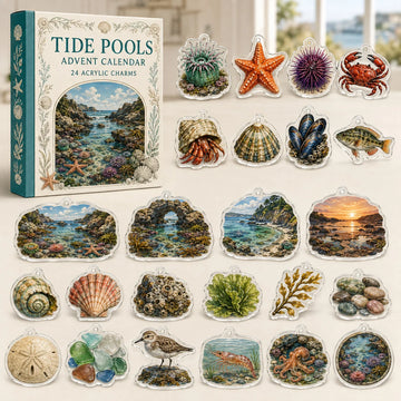 Tide Pools Advent Calendar 2026 - 24-Day Countdown, Acrylic Charms