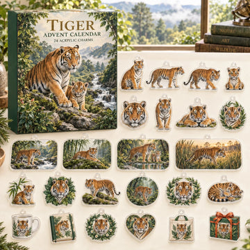 Tiger Advent Calendar 2026 - 24-Day Countdown, Acrylic Charms
