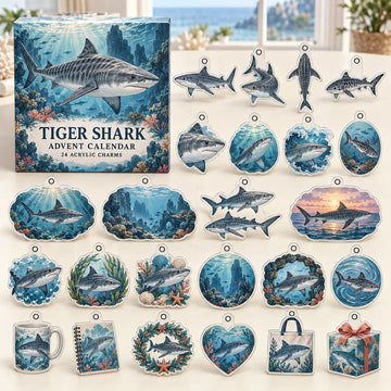Tiger Shark Advent Calendar 2026 - 24-Day Countdown, Acrylic Charms