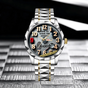 Time To Solve The Mystery - personalized Name Watch - A Gift for Friend,BFF,Suspense Drama Fans,Detective