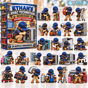 Toolbox Crew HVAC Technician Advent Calendar 2026 - 24-Day Countdown, Acrylic Charms