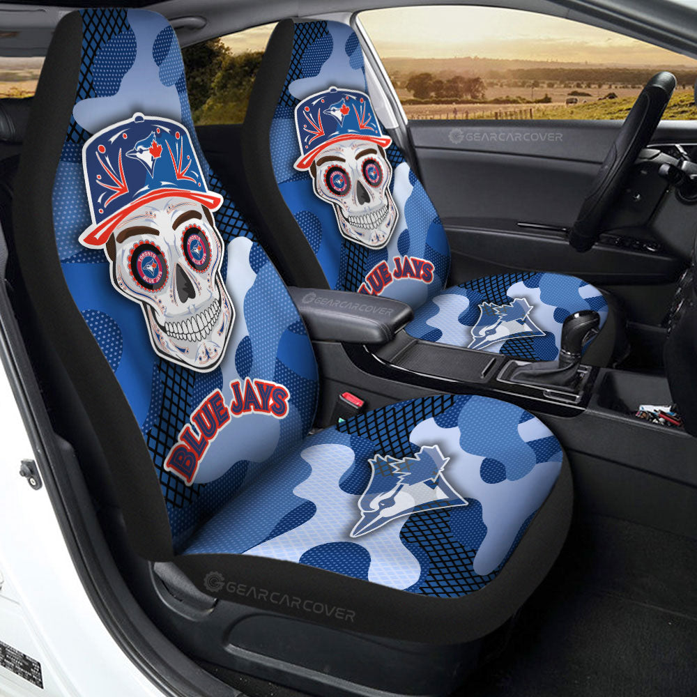 Toronto Blue Jays Car Seat Covers Skull Theme Collection