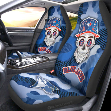 Toronto Blue Jays Car Seat Covers Skull Theme Collection