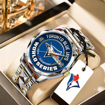 Toronto Blue Jays 2025 American League Champions Alloy Luxury Quartz Watch-PFZ10180