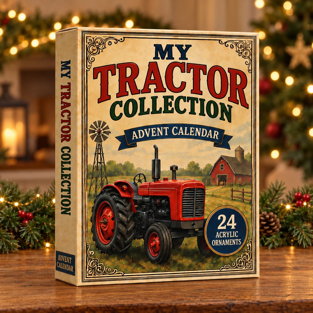 Tractor Collection Advent Calendar 2026 24 Day Festive Countdown Acrylic Charms Blind Box Gift For Farmer